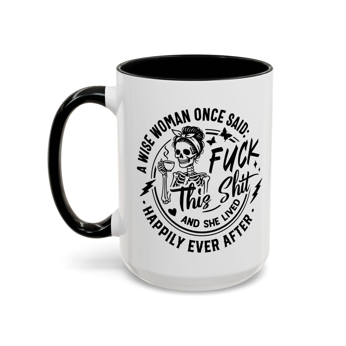 Wise Woman Skull Mug, Unique Mug, Mum, Sister, Aunty, Funny | Accent Coffee Mug