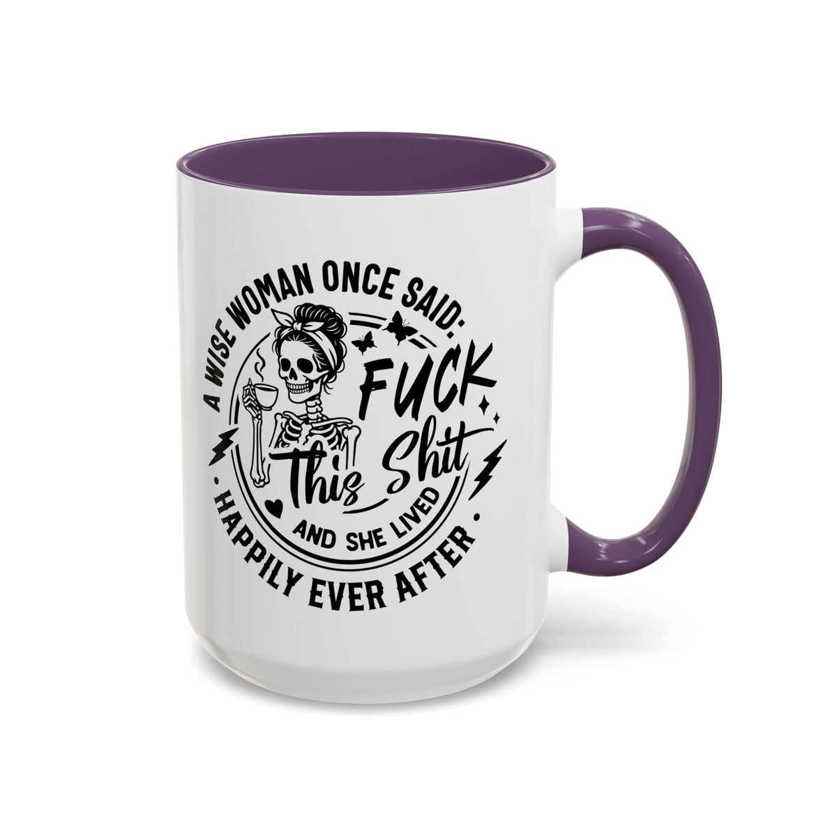 Wise Woman Skull Mug, Unique Mug, Mum, Sister, Aunty, Funny | Accent Coffee Mug