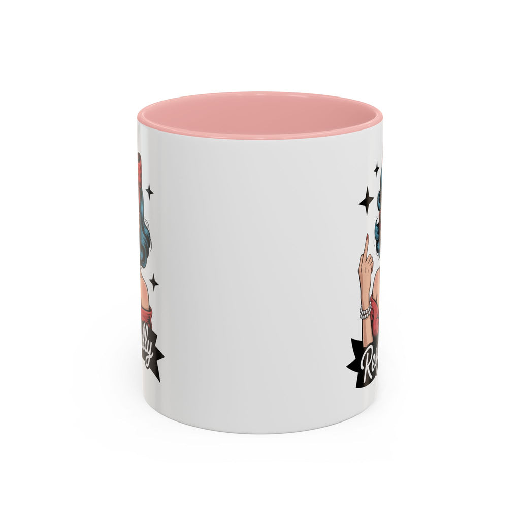 Retro Pinup Woman Saying Respectfully Mug | Vintage 50s Rockabilly, Retro, Jokes
