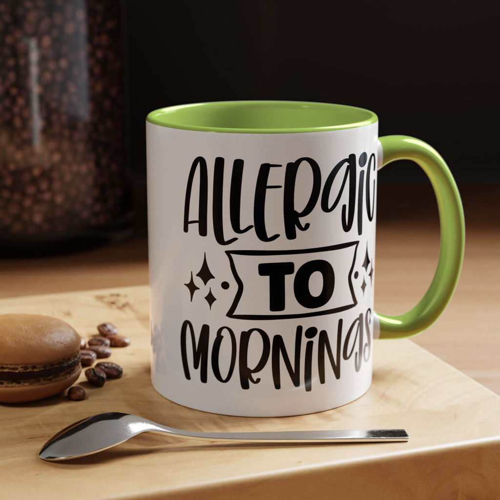 Allergic to Mornings Coffee Mug, Office Mug, Funny, Boss Mug, Mugs 11oz 15oz
