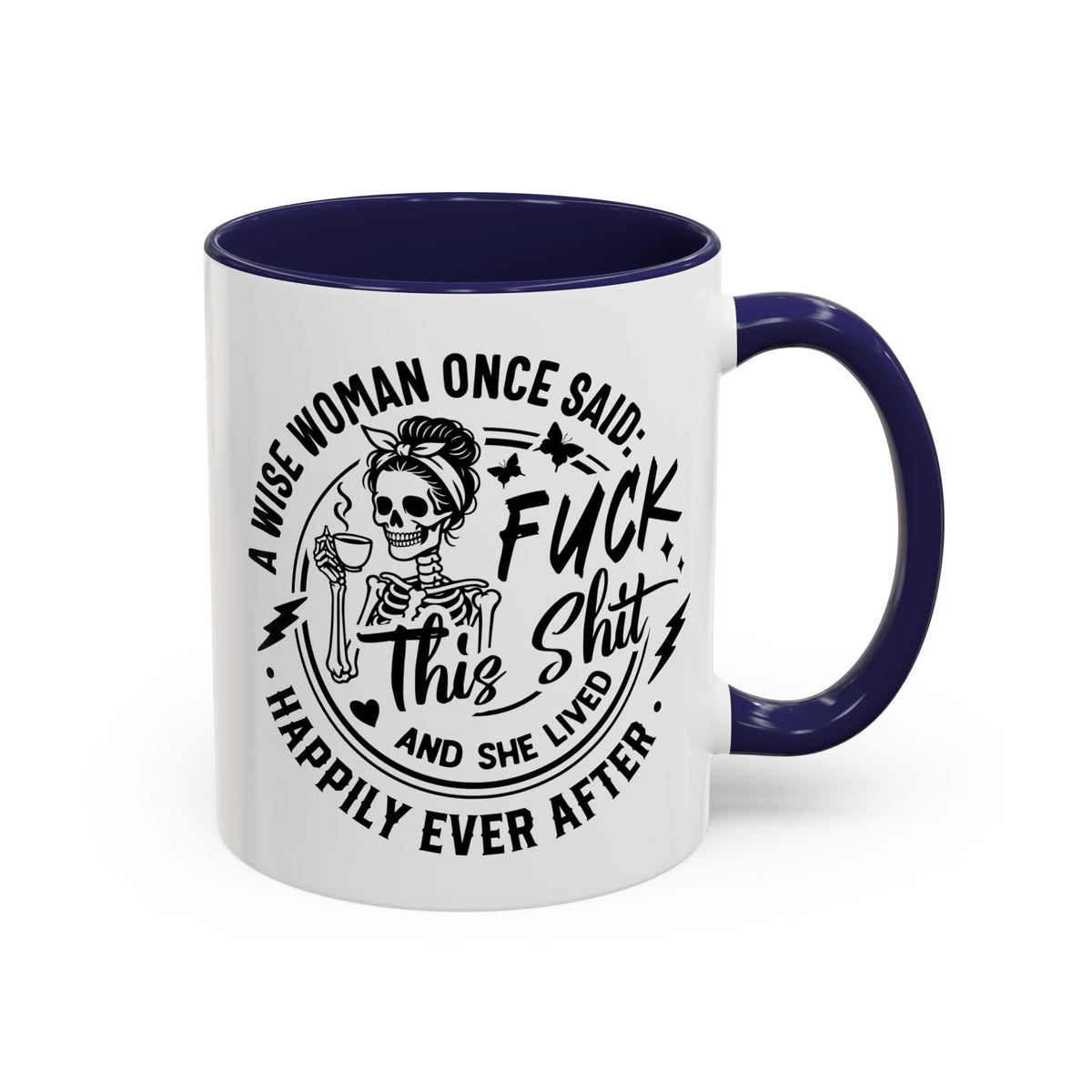 Wise Woman Skull Mug, Unique Mug, Mum, Sister, Aunty, Funny | Accent Coffee Mug