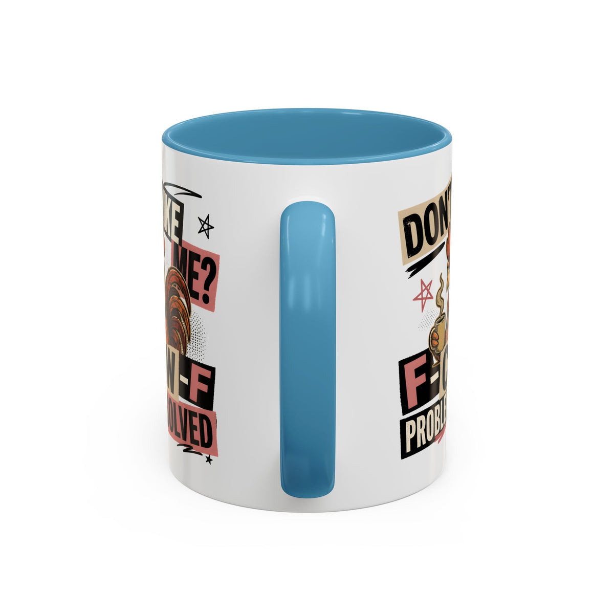 F-Caw-F Problem Solved Rooster Mug | Accent Coffee Mug, Boss Lady, Office Jokes