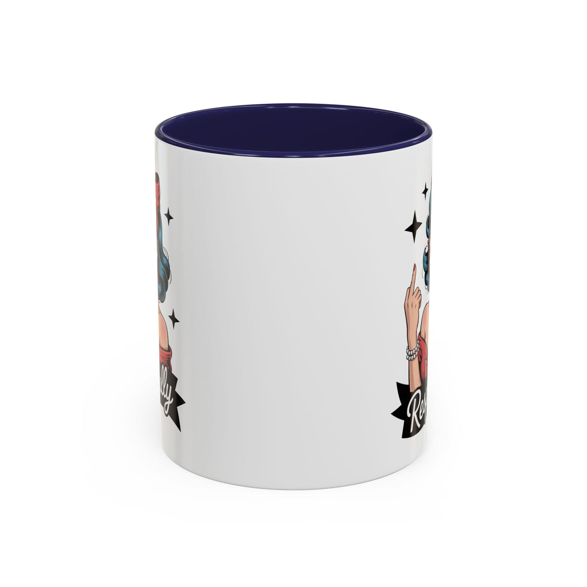 Retro Pinup Woman Saying Respectfully Mug | Vintage 50s Rockabilly, Retro, Jokes
