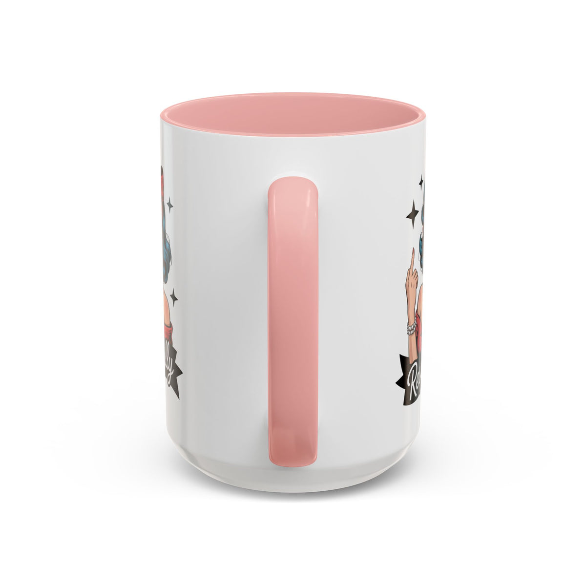 Retro Pinup Woman Saying Respectfully Mug | Vintage 50s Rockabilly, Retro, Jokes