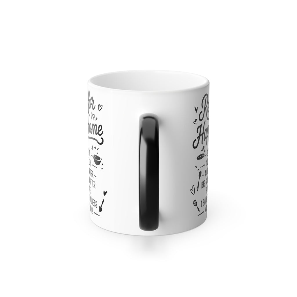 Retro Home Coffee Recipe Mug | Color Morphing 11oz, Happy Family, Home, Father