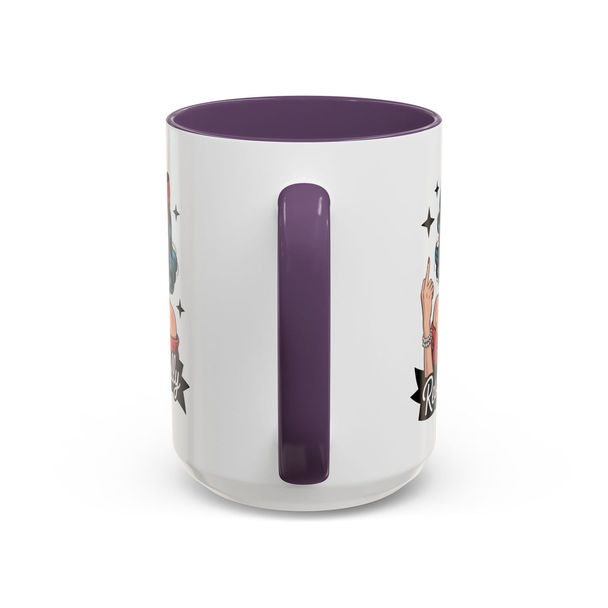 Retro Pinup Woman Saying Respectfully Mug | Vintage 50s Rockabilly, Retro, Jokes