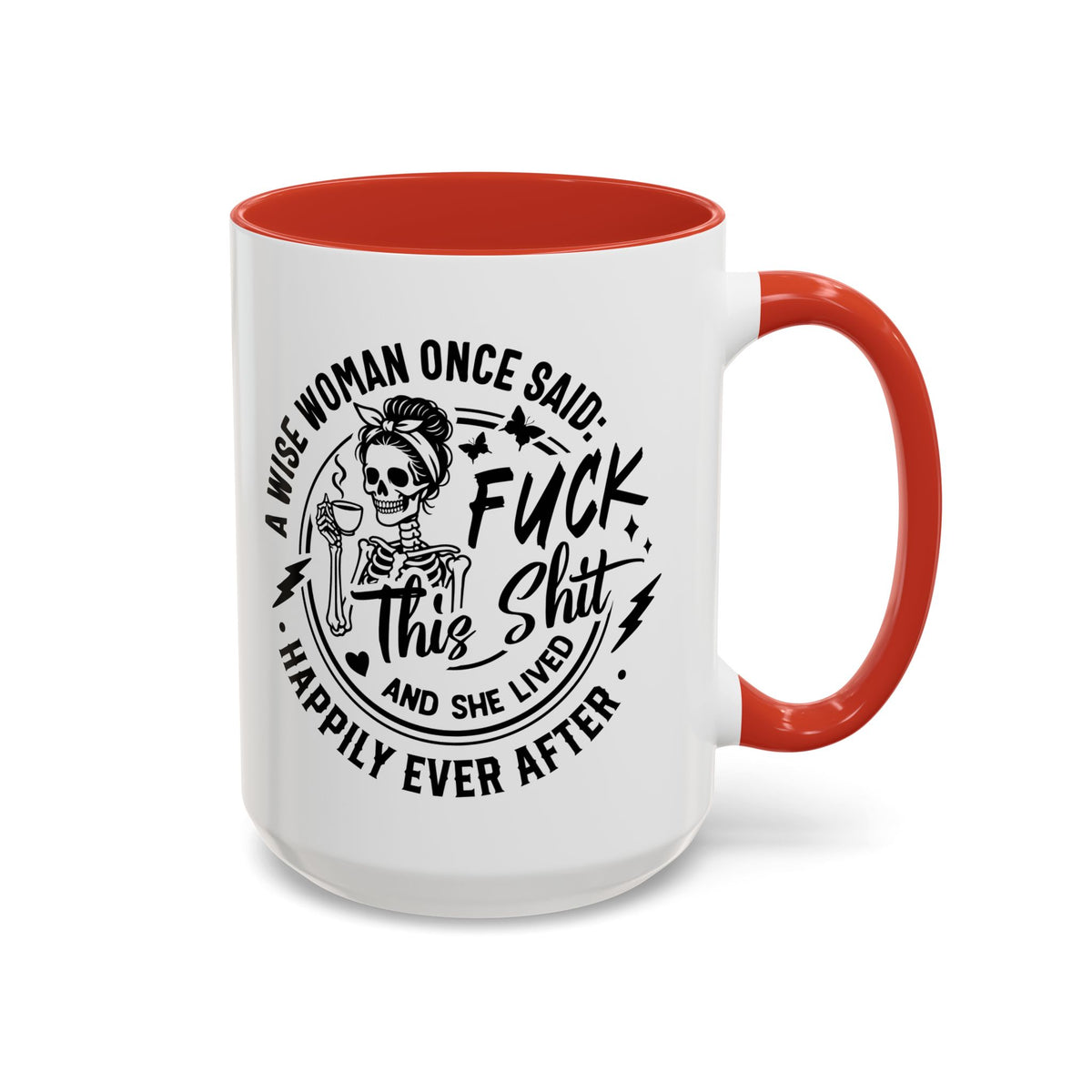 Wise Woman Skull Mug, Unique Mug, Mum, Sister, Aunty, Funny | Accent Coffee Mug