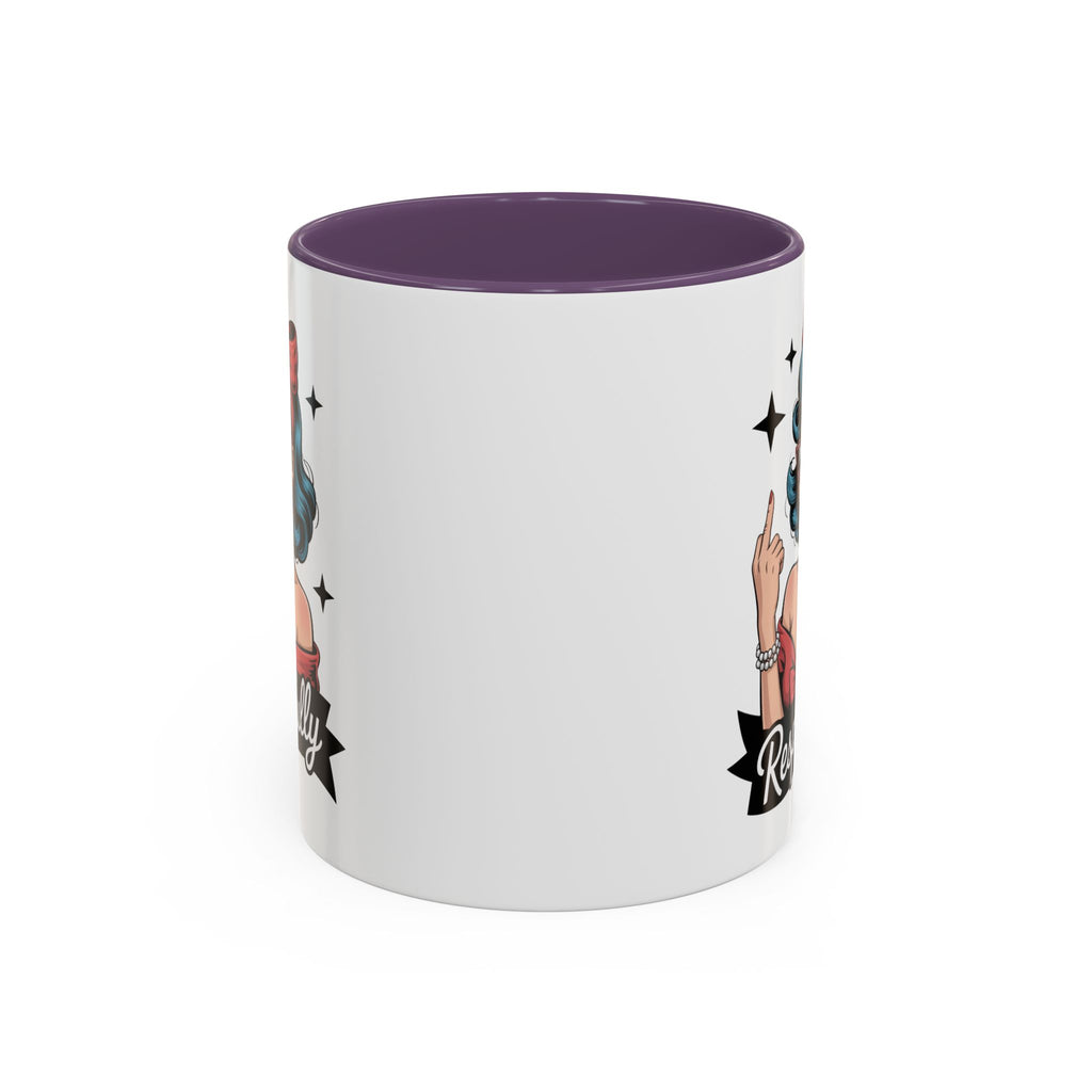 Retro Pinup Woman Saying Respectfully Mug | Vintage 50s Rockabilly, Retro, Jokes